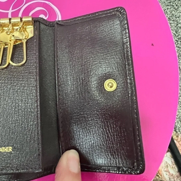 Vintage leather unbranded 6 ring key holder- brown - Picture 3 of 9